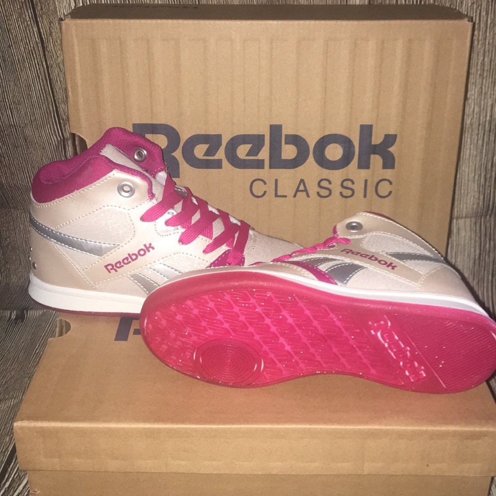 🆕 Reebok– Street Stud Mid Sneaker Rose Gold - Picture 7 of 8